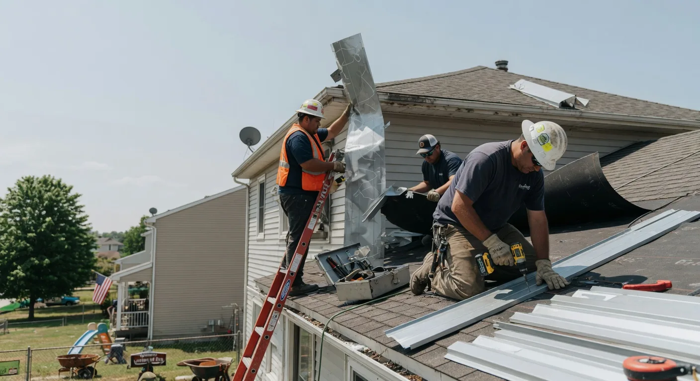 Storm Damage Metal Roof Repair in Leicester, NY